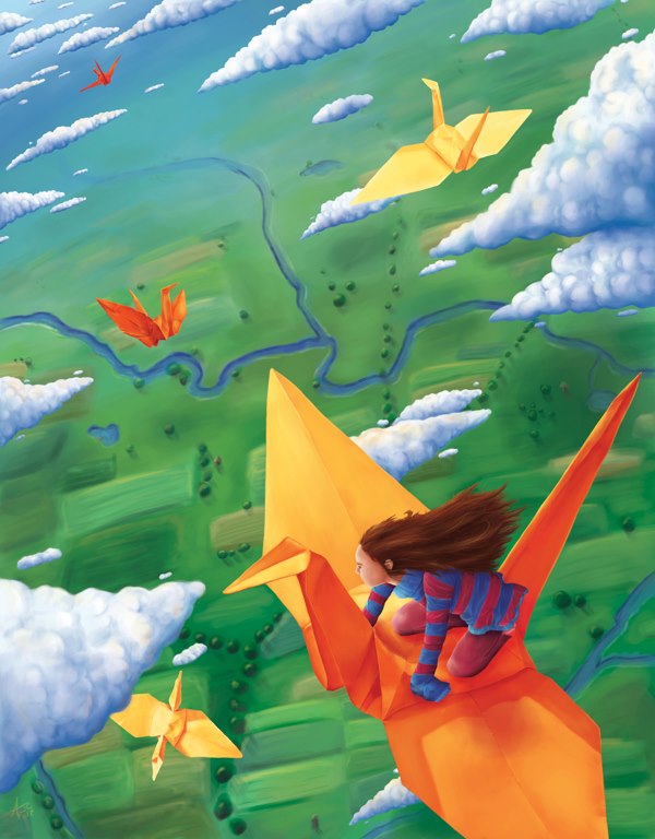 -Salimos a volar- ilustración de Aubry Cohen