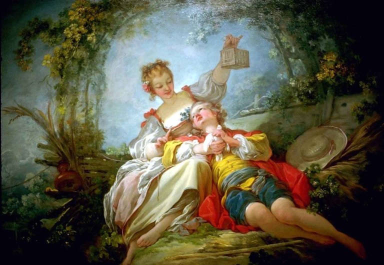 Jean-Honoré Fragonard (1732 - 1806) Amantes felices- Happy Lovers