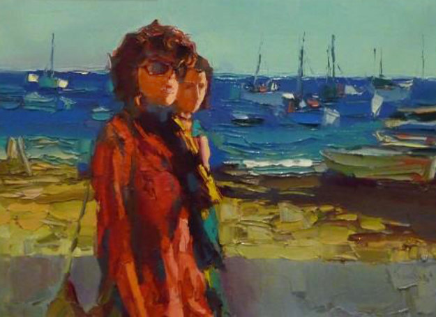 Nicola_Simbari_Terracina__Fare_La_Passegiata_Italy_1970_31x39