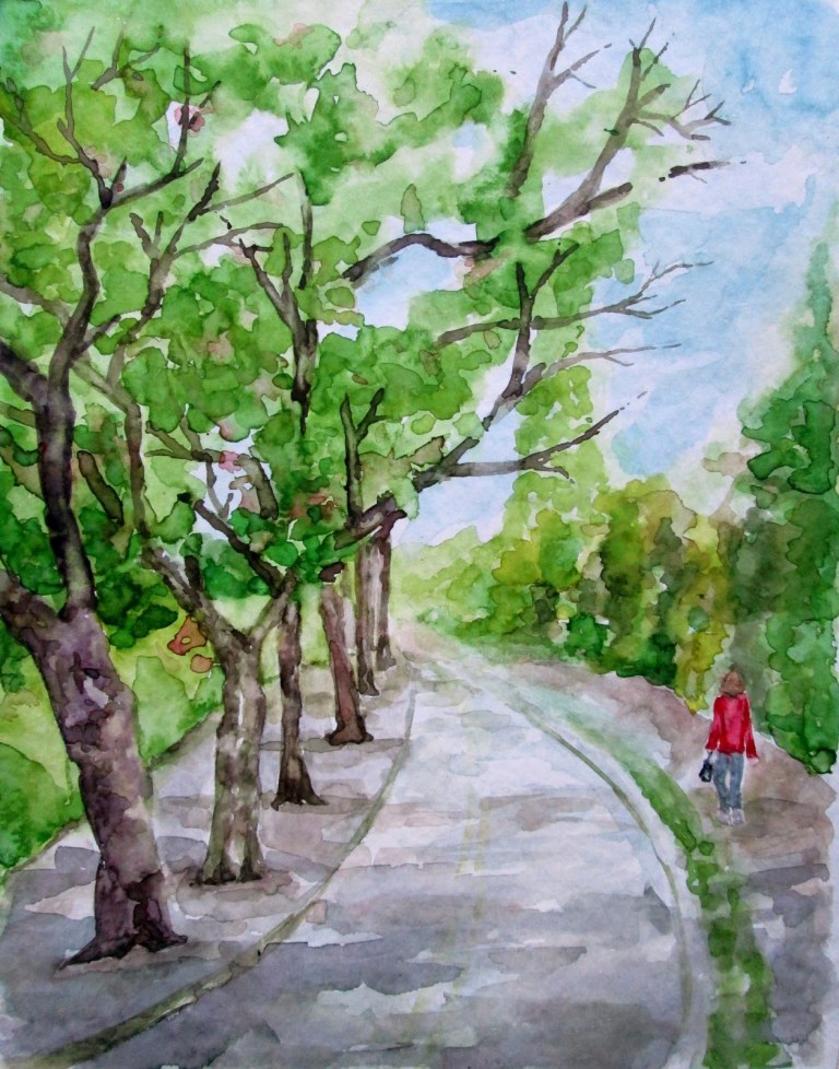 camino entre el golf y el lawn tennis