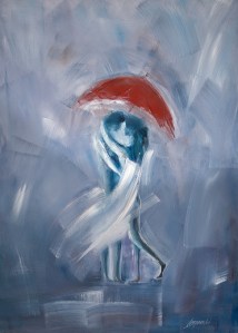 Painting Dancing in the rain - Artist Marek Langowski
