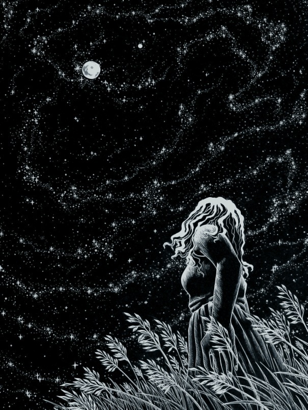 Akageno Saru. Noche estrellada,2012. (Dibujo)