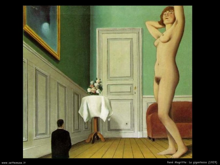 La giganta, temperas de Rene Magritte (1898-1967, Belgium)