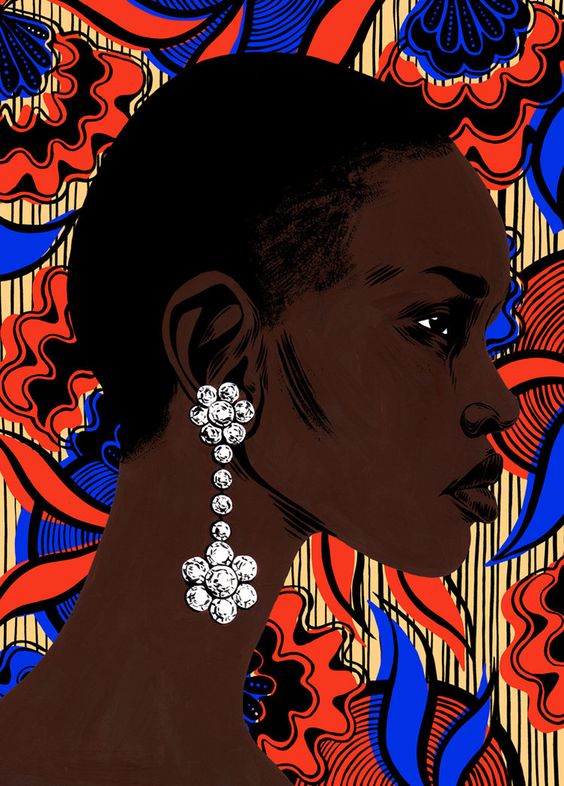 Portrait of Alek Wek by Bijou Karman