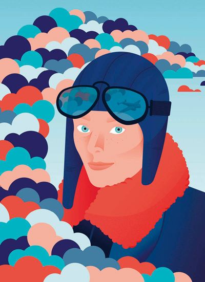 amelia earhart by giulia flamint