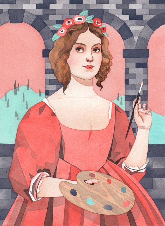 Artemisia Gentileschi (Illustration by Monica Garwood)