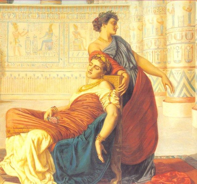 Pntura la muerte de Cleopatra Obra de Valentine Cameron Prinsep