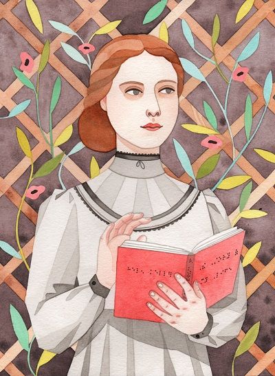 Helen Keller Illustration by Monica Garwood