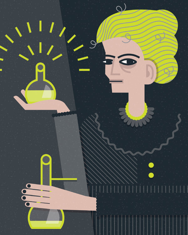 Marie Curie (Illustration by Claudia Carieri)