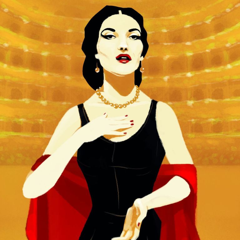 Maria Callas ( (Illustration by ©Marta Signori)